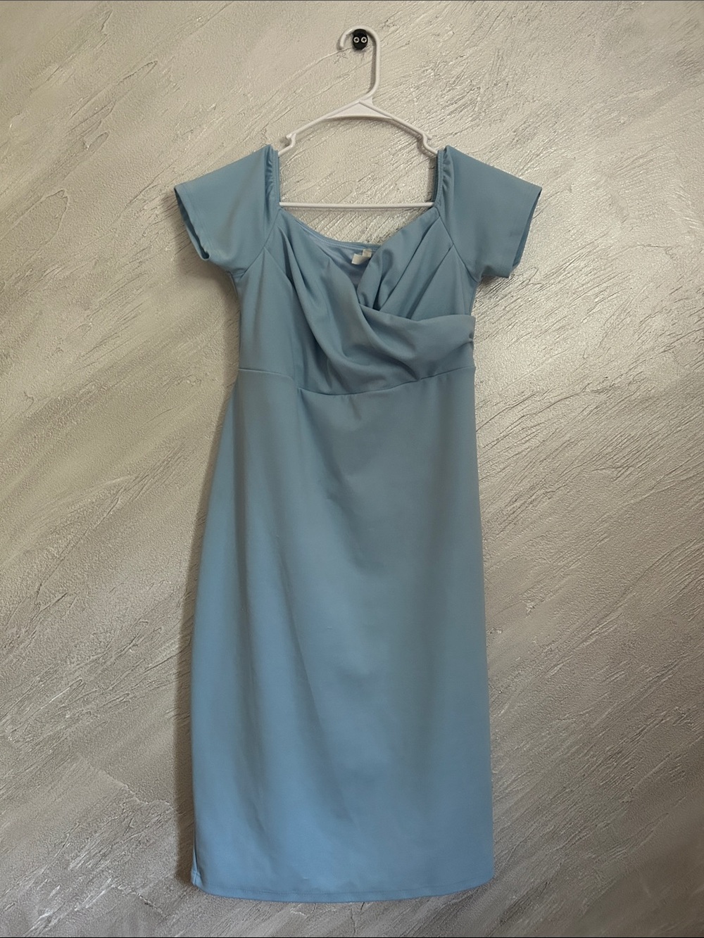 Light Blue Maternity Women's Short Sleeve Dress